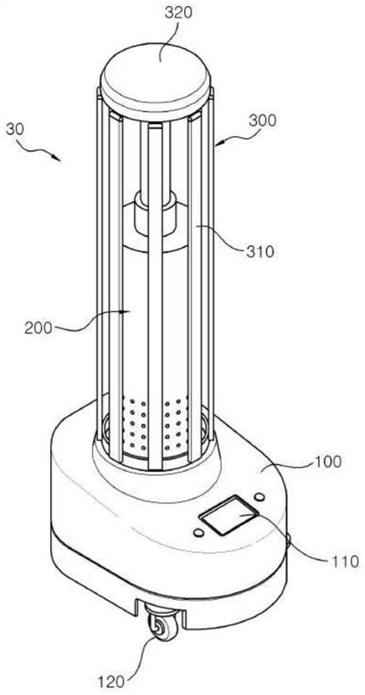 Indoor air sterilization and purification device using UV-C LEDs