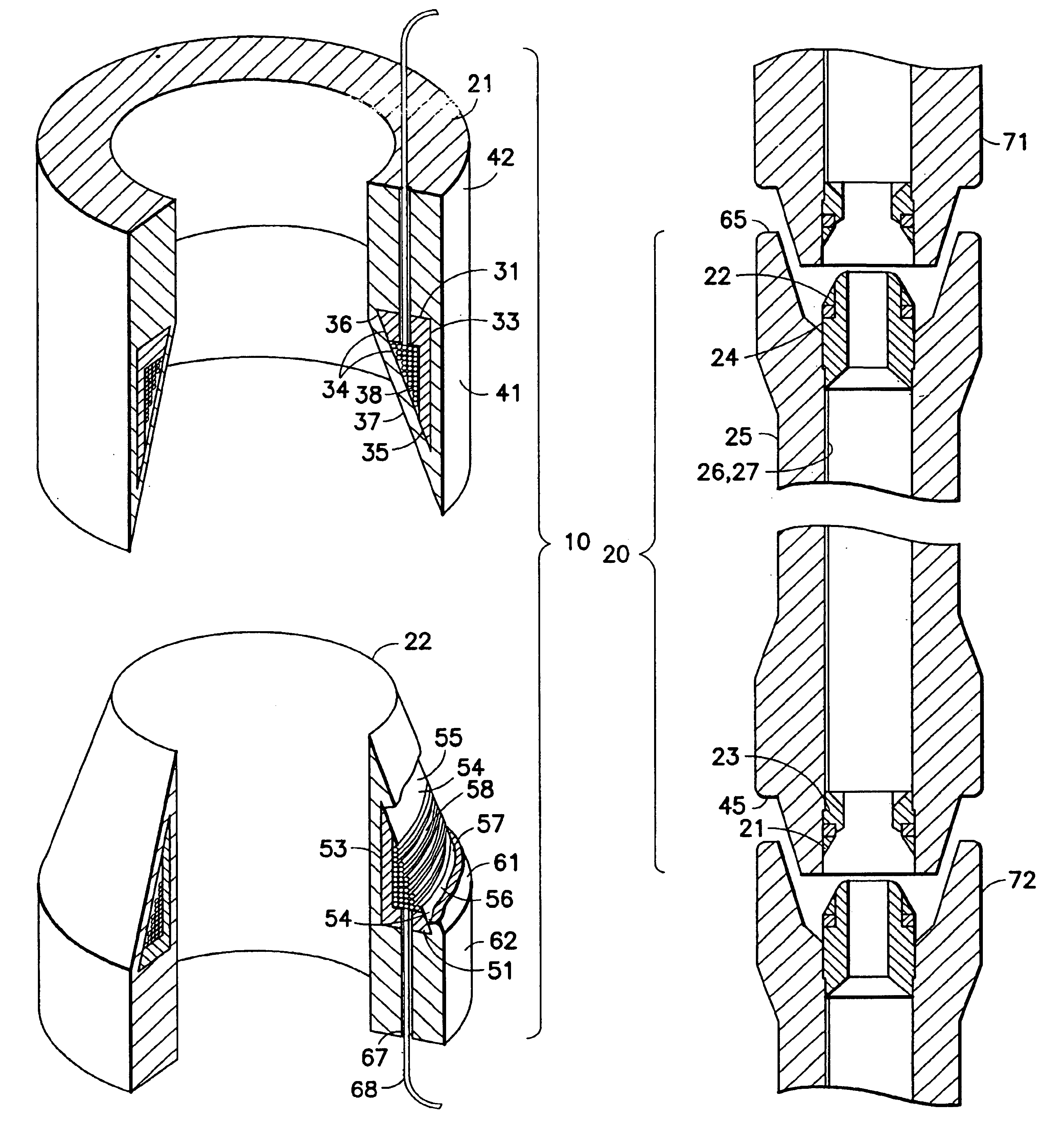 Low-loss inductive couplers for use in wired pipe strings