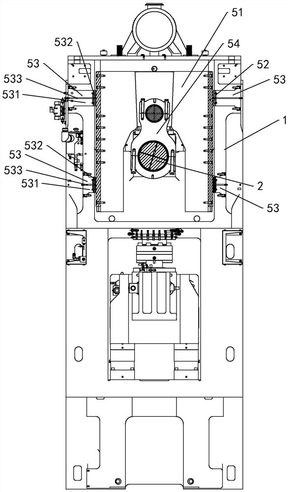 Dynamic balance structure of double-acting high-speed press