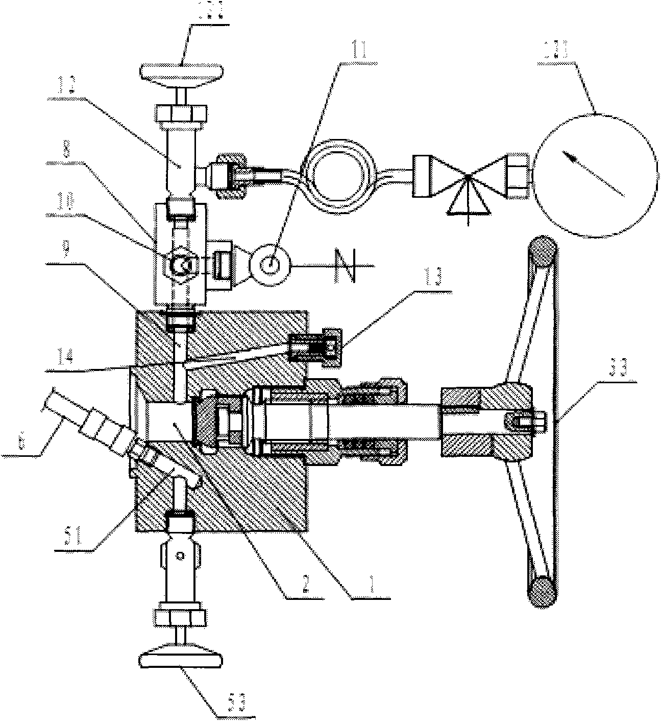 Bottle valve of marine air bottle