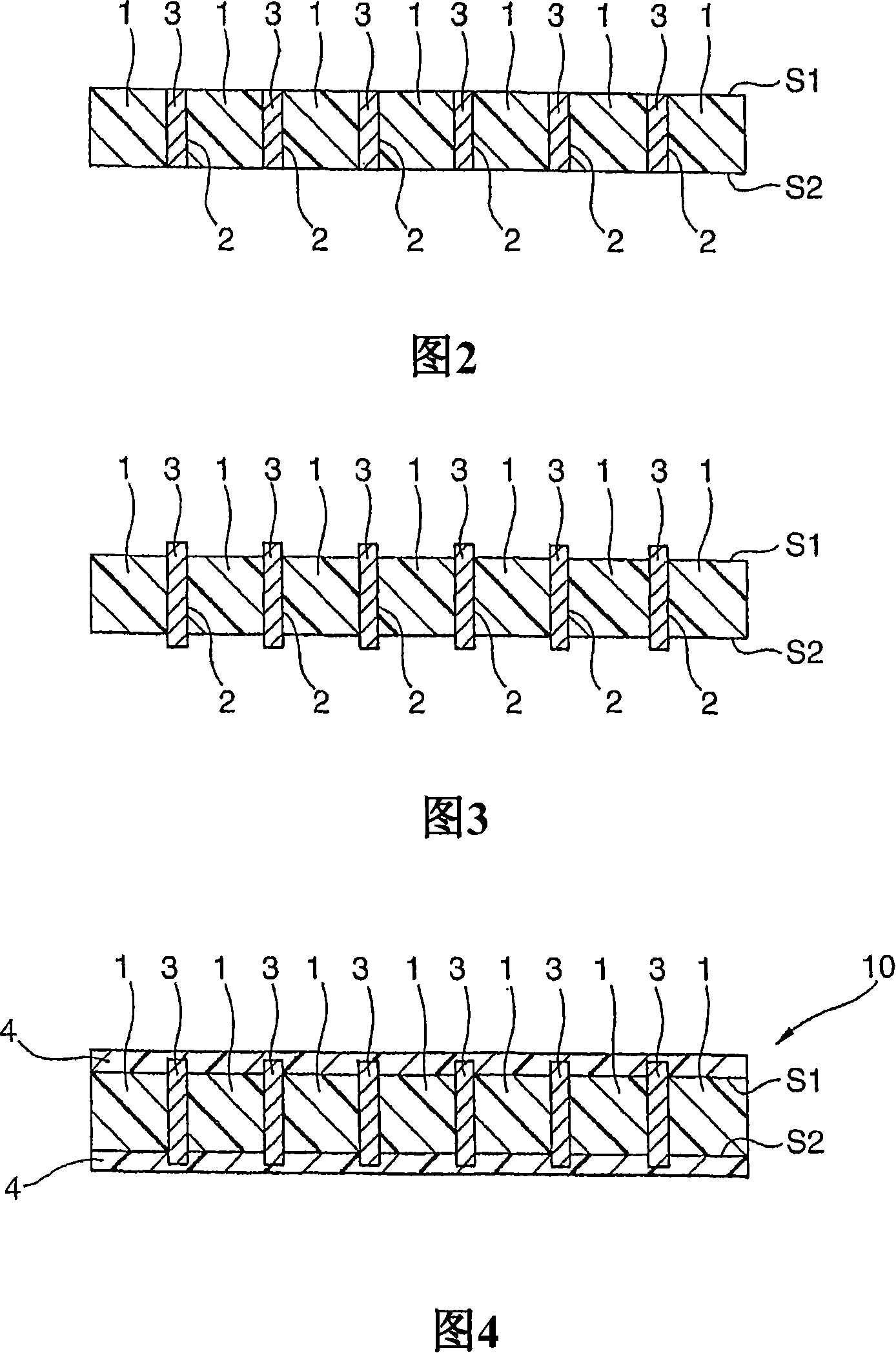 Anisotropic electrically conductive structure