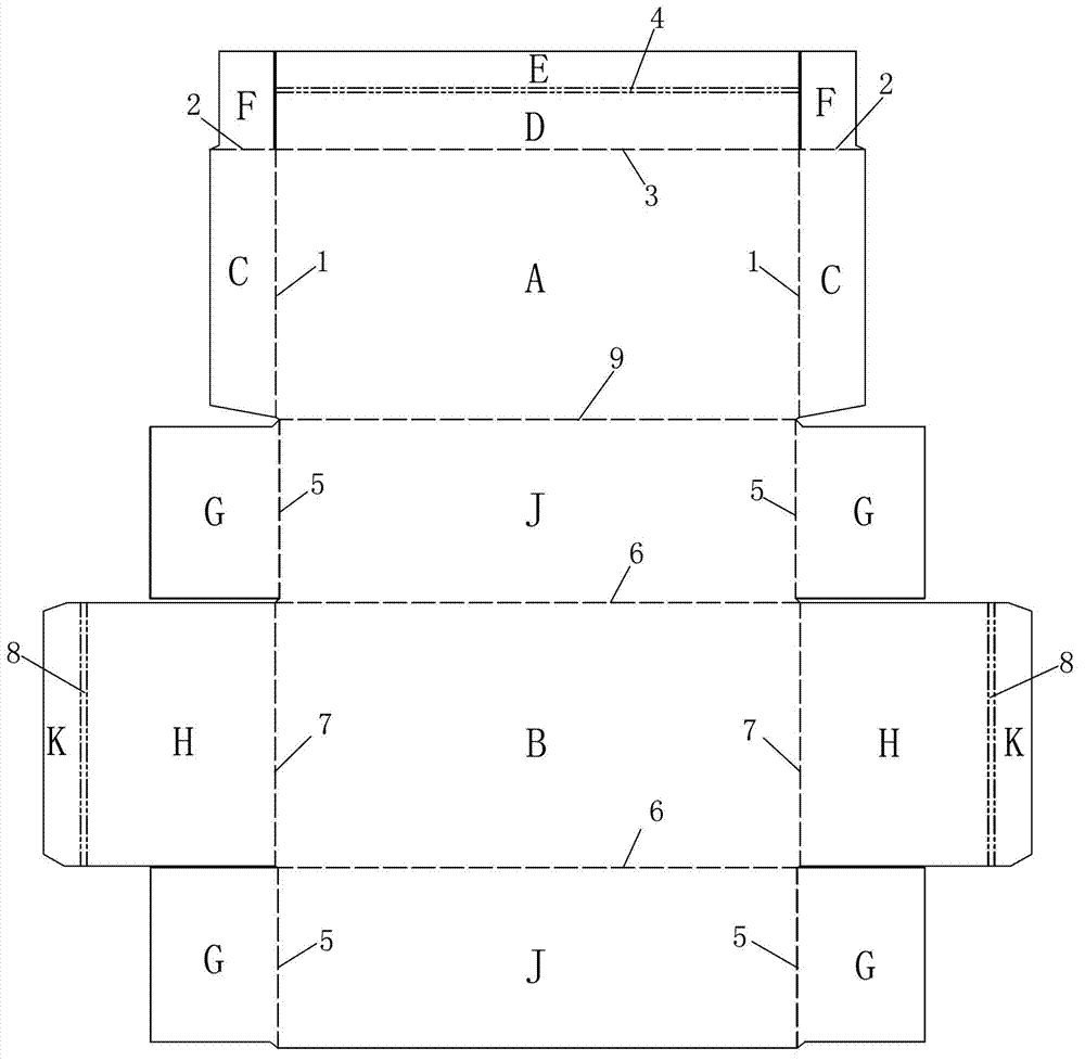 Connected paper box forming machine