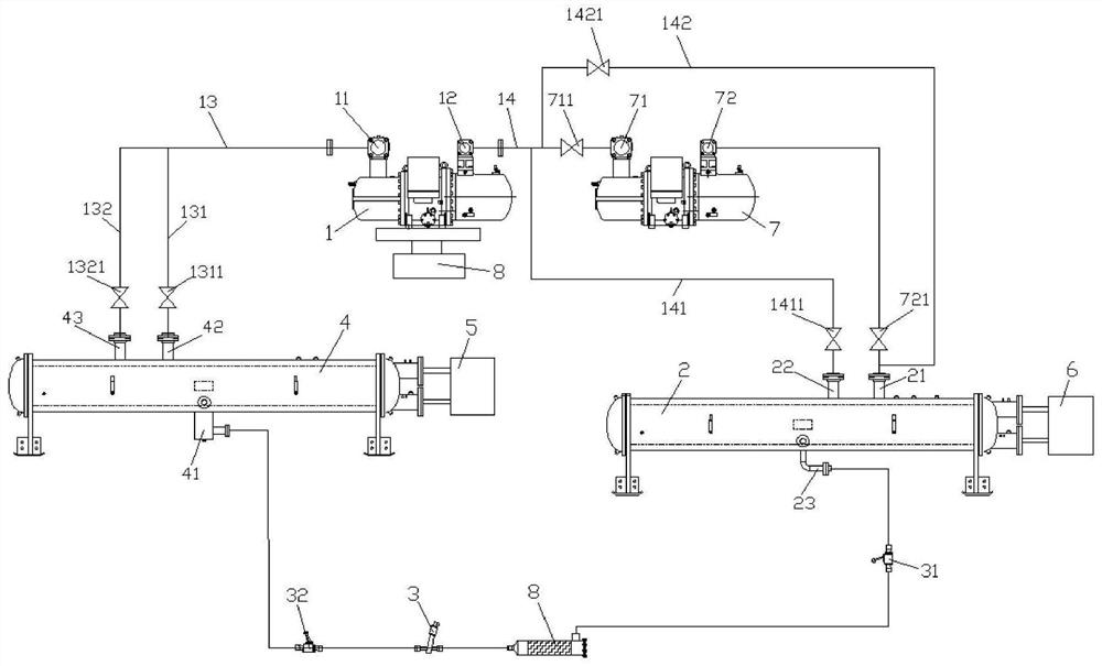 Heat source tower heat pump unit and simple switching method for refrigerating and heating dual functions of heat source tower heat pump unit