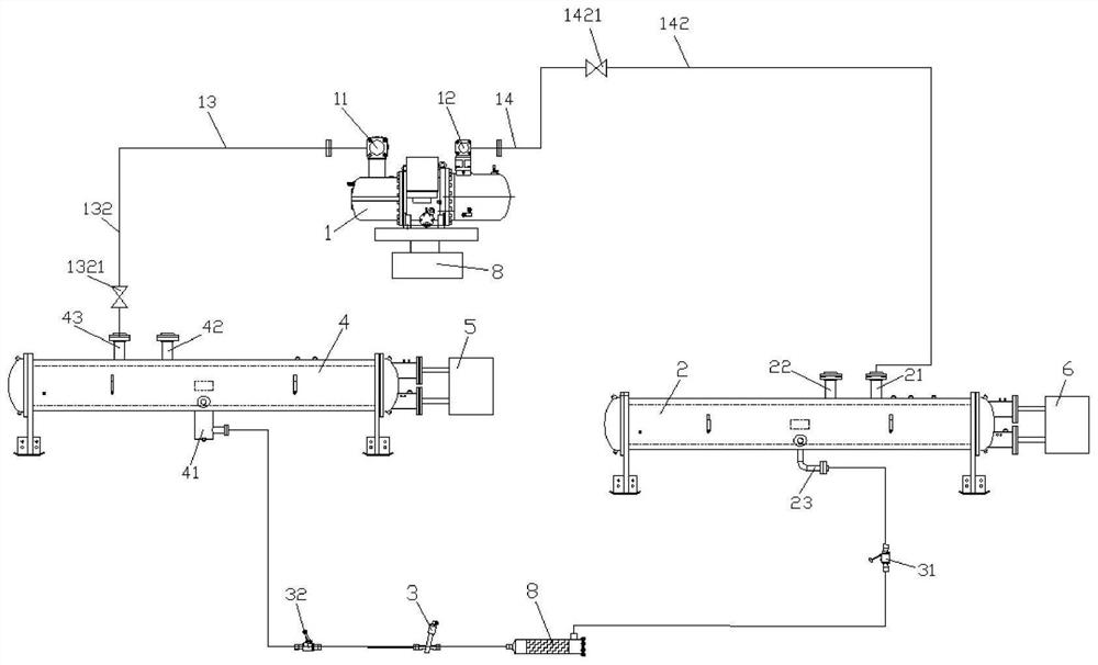 Heat source tower heat pump unit and simple switching method for refrigerating and heating dual functions of heat source tower heat pump unit