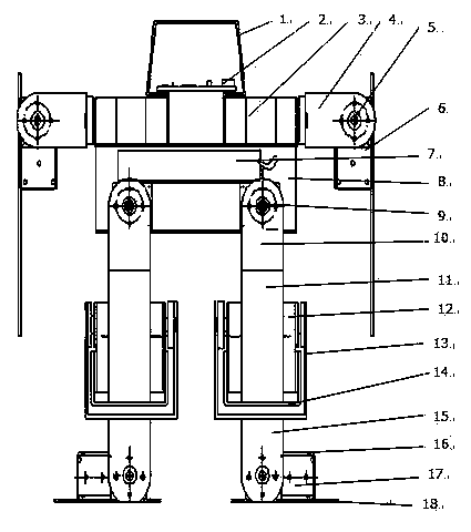 10-DOF floor exercise robot