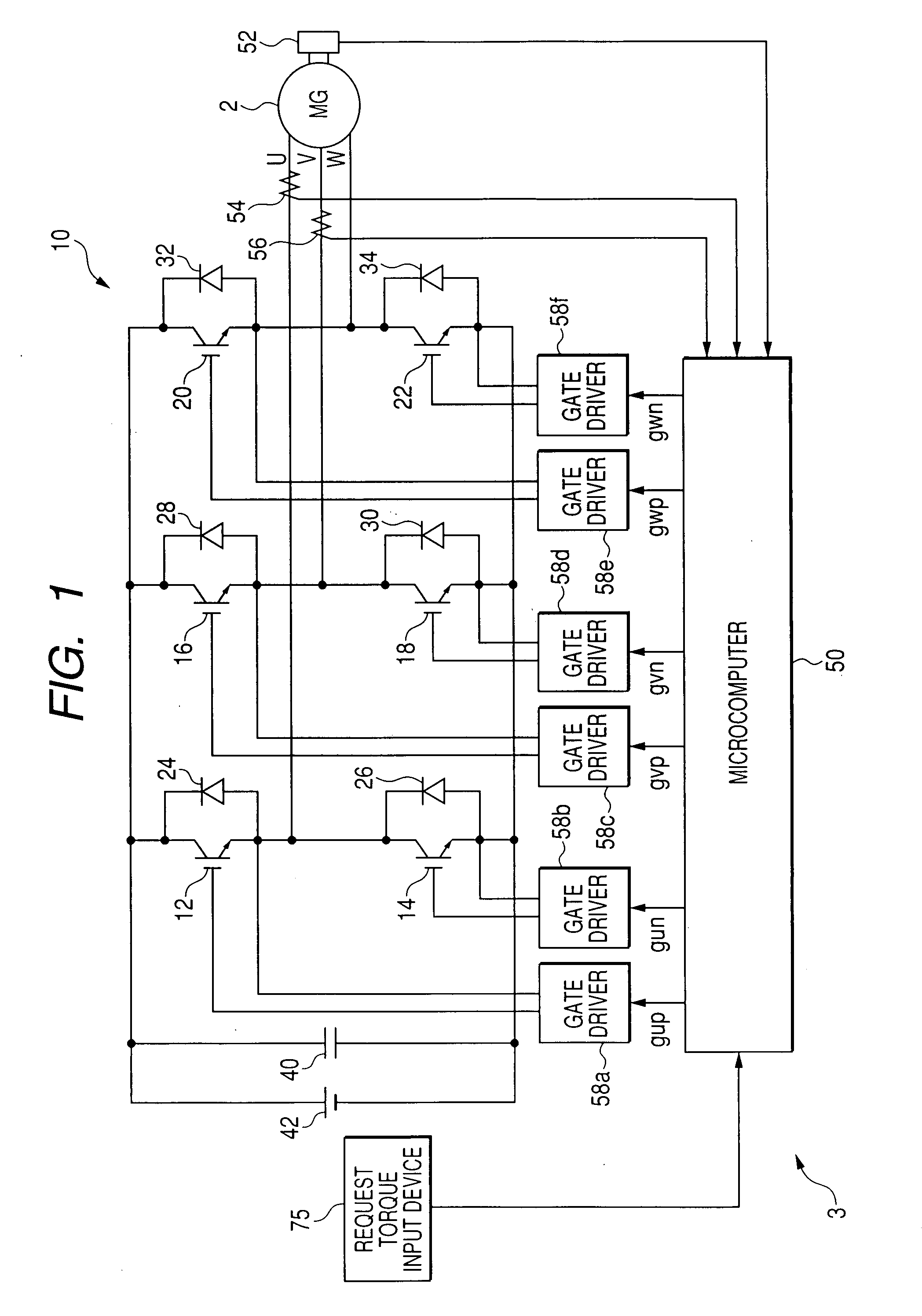 Control system for multiphase rotary electric machines