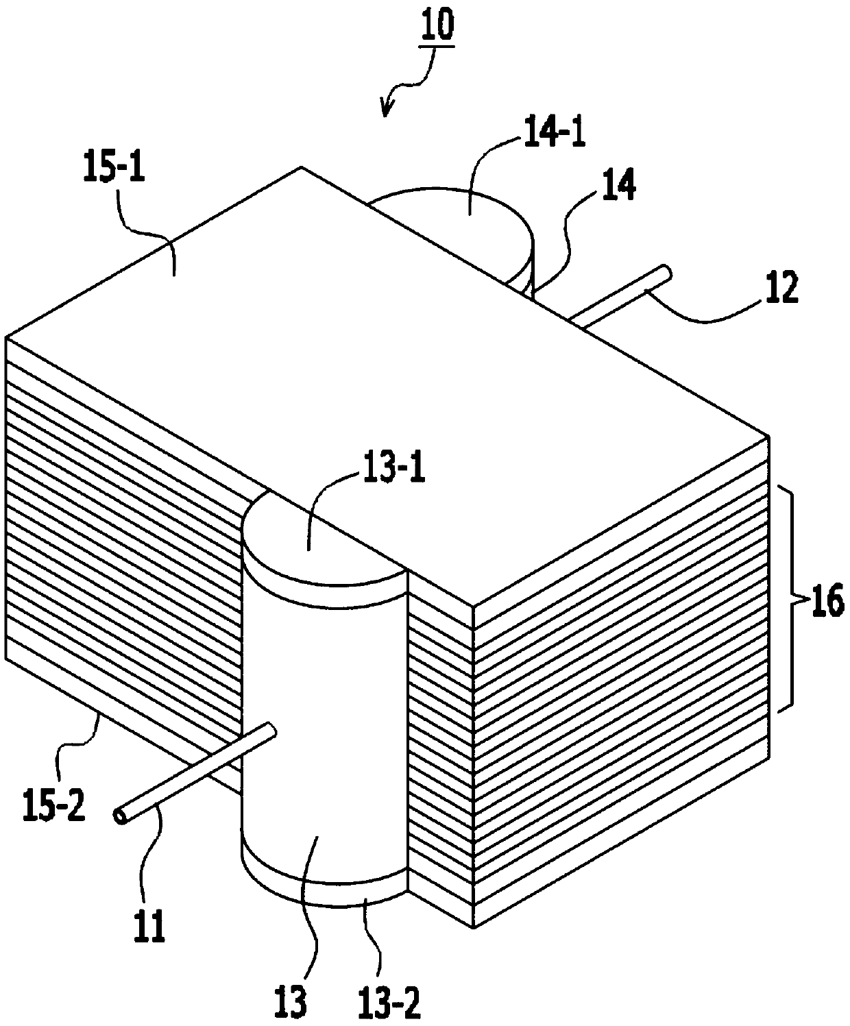 Printed circuit-type heat exchanger having integral structure