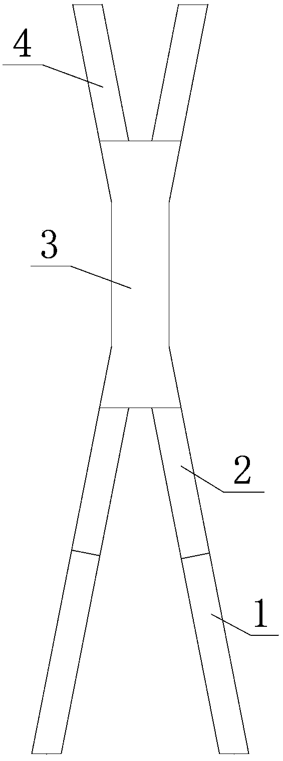 Air cooling tower X-shaped pillar construction method