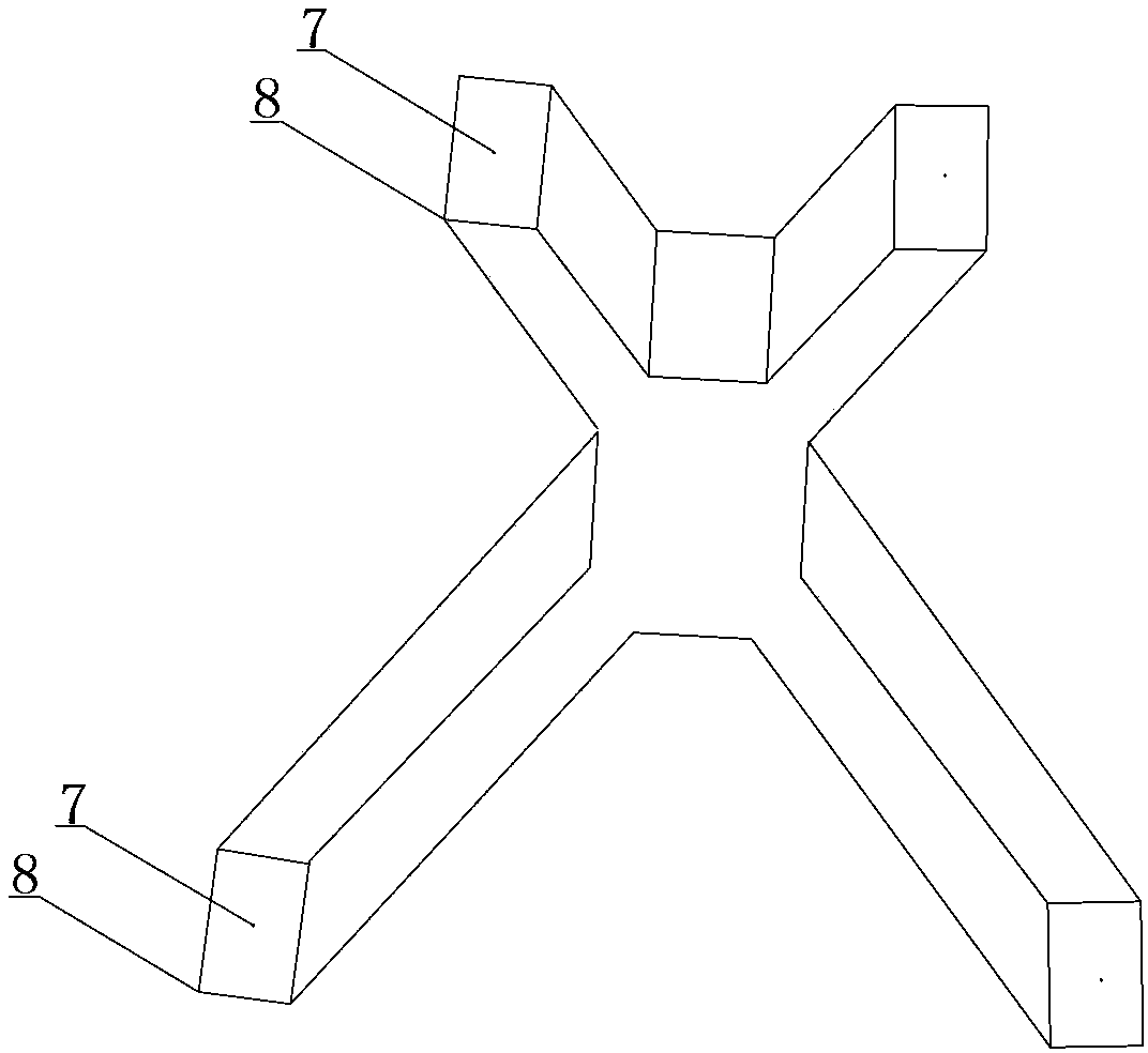 Air cooling tower X-shaped pillar construction method