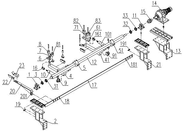 Manual feeding device used in full-automatic numerical control hydraulic pipe bender