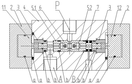 Ultrahigh-pressure three-position three-way valve