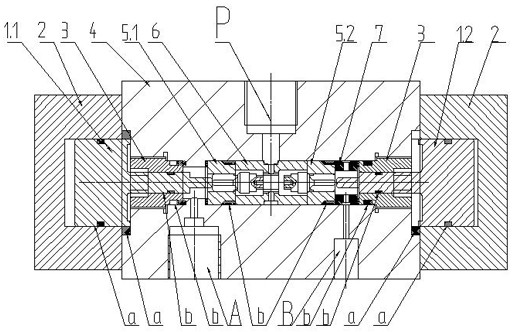 Ultrahigh-pressure three-position three-way valve