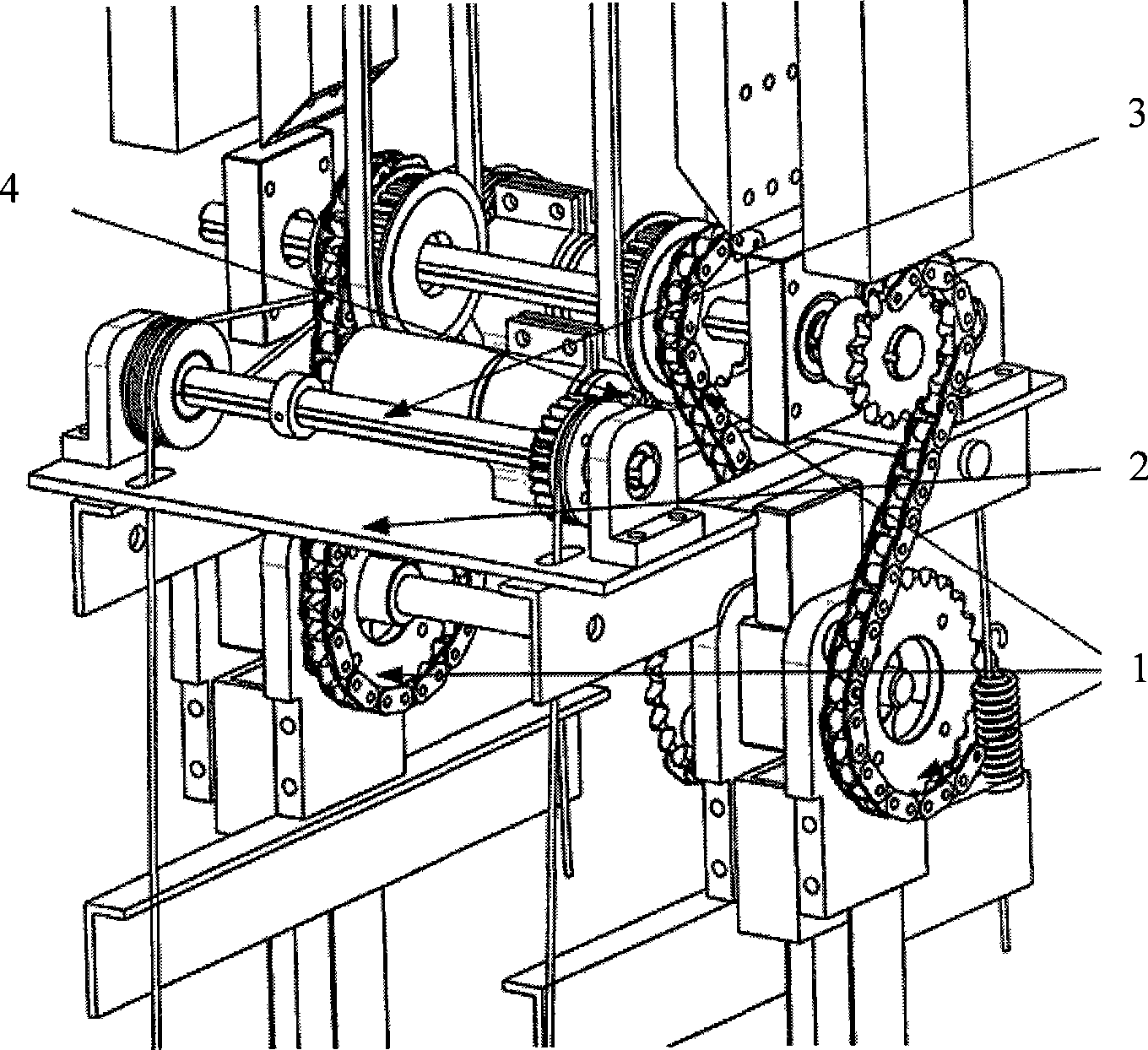 Under-actuated bipod walking robot hip-joint mechanism