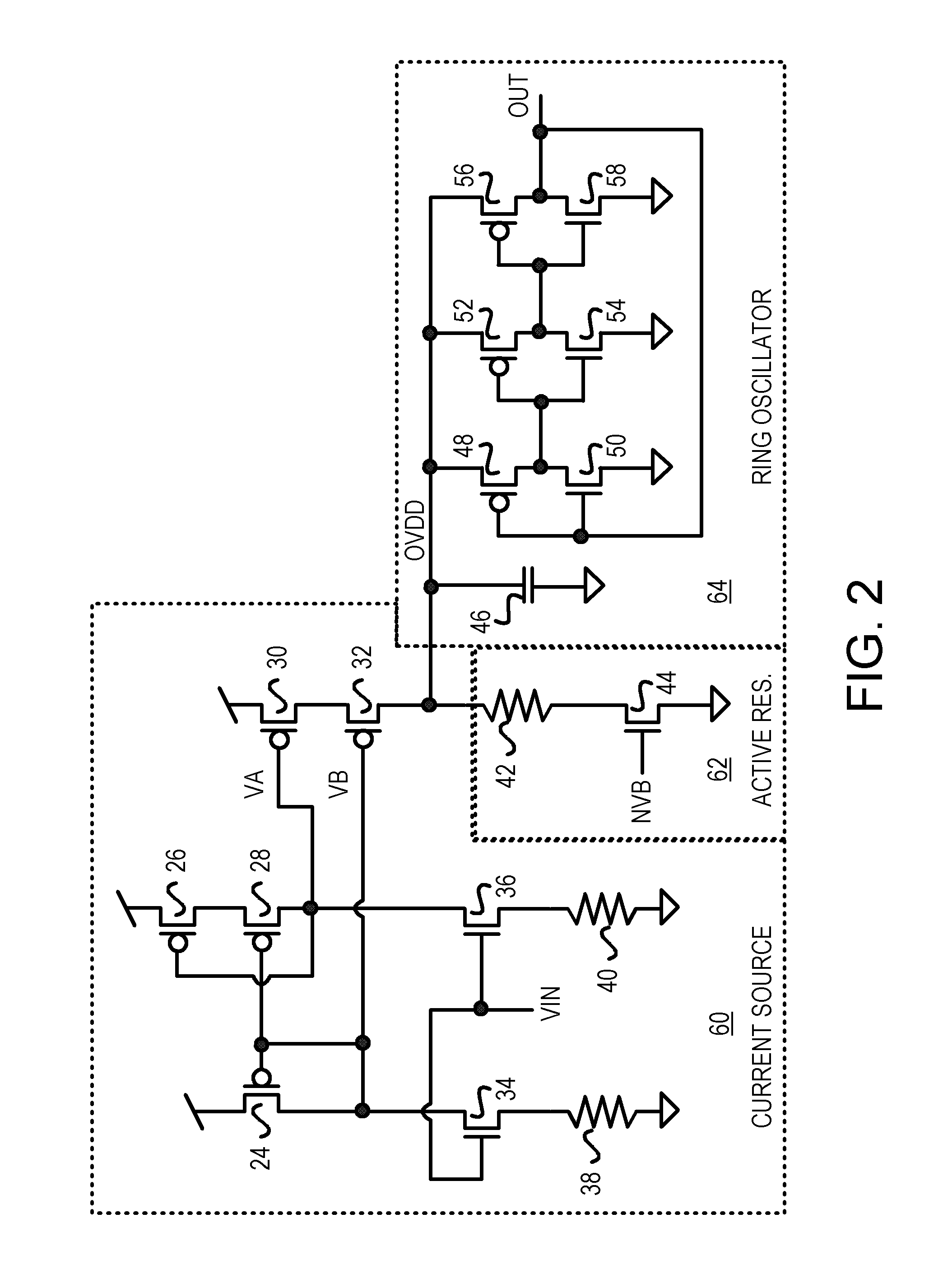 CMOS voltage-controlled oscillator (VCO) with a current-adaptive resistor for improved linearity