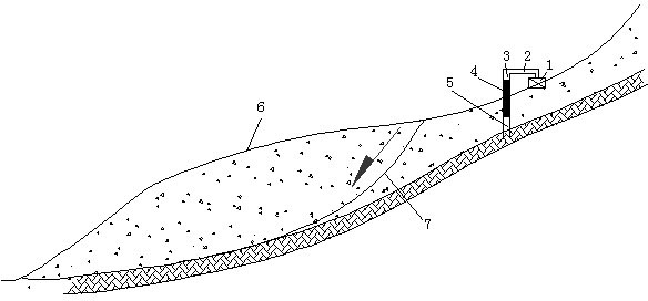 High-pressure charging intercepting method for landslide rescue control