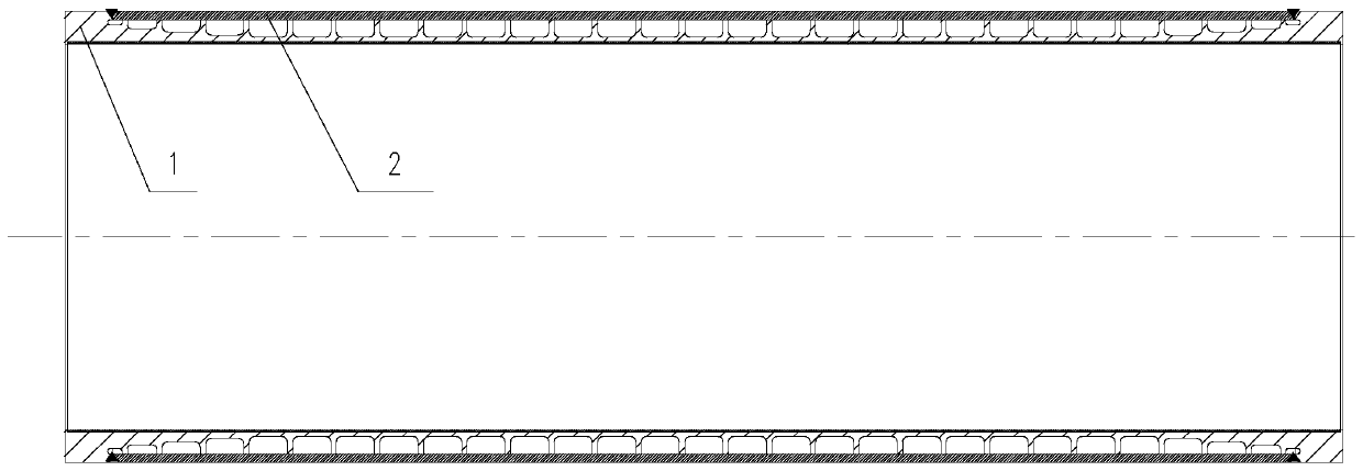 Double layer overpressure resistant cabin body of great depth underwater vehicle and molding method thereof