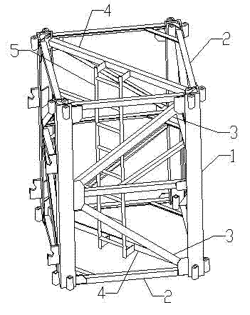 Standard knot with powder plastic surface for tower crane