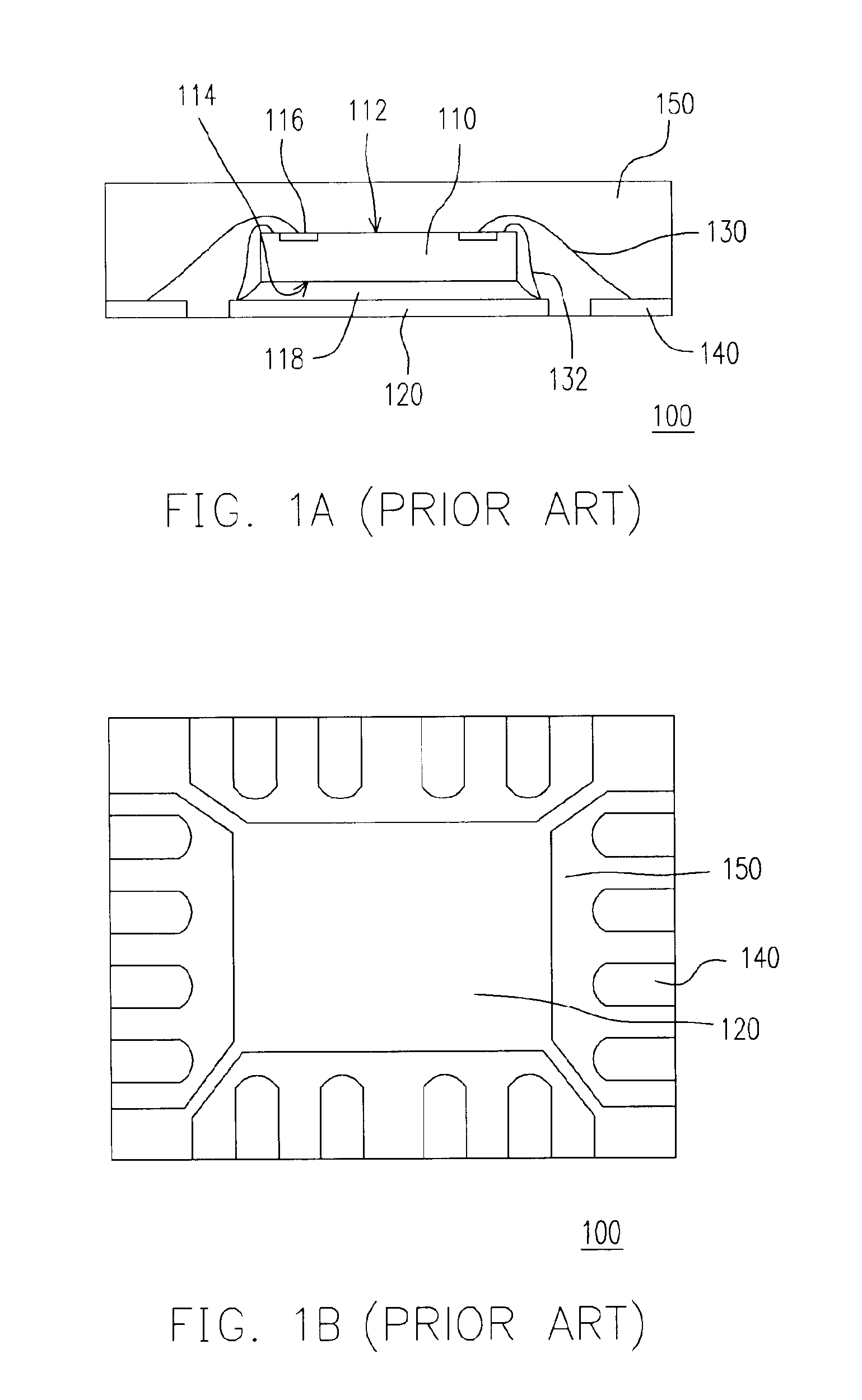 Quad flat no-lead chip carrier