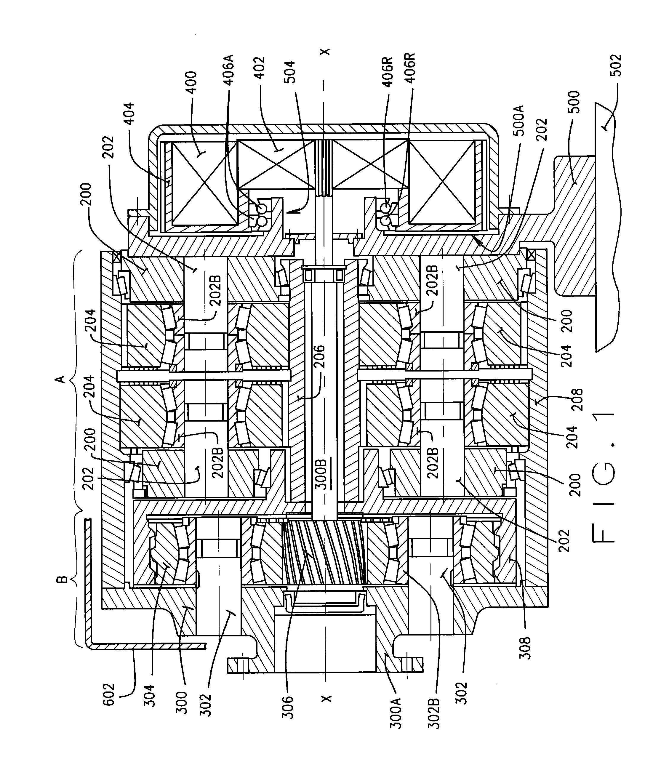 Modular assembly for an integrated flex pin drive with generator