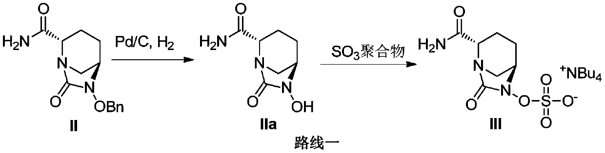 Preparation method of beta-lactamase inhibitor drug avibactam sodium intermediate