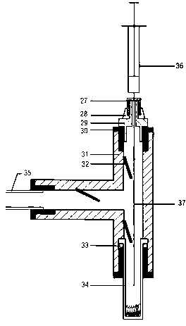 SF6 local discharge decomposing device with micro-water injector and experiment method