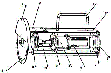 Great-depth seabed portable electric cutting device based on submersible