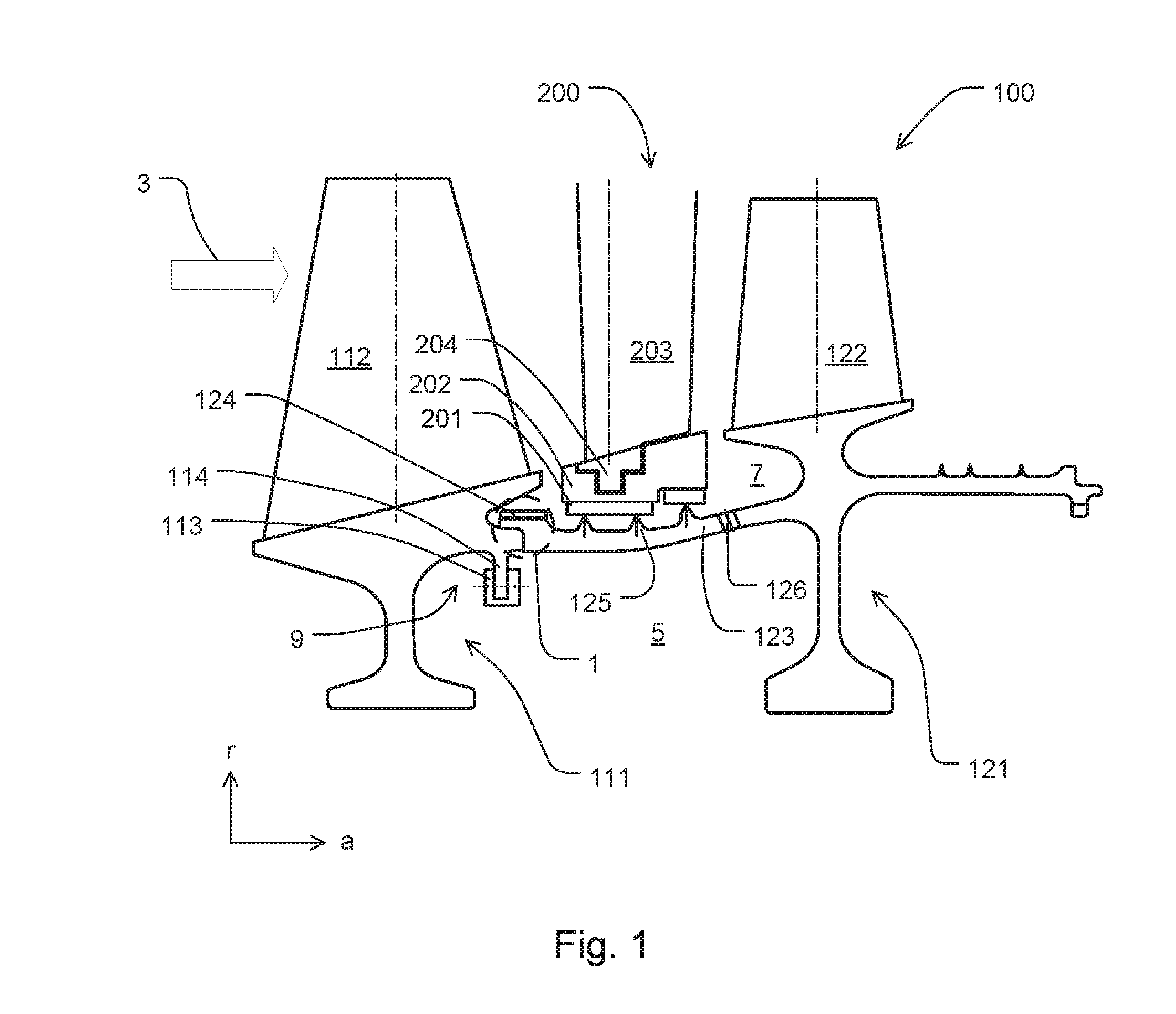 Rotor for a turbomachine and compressor