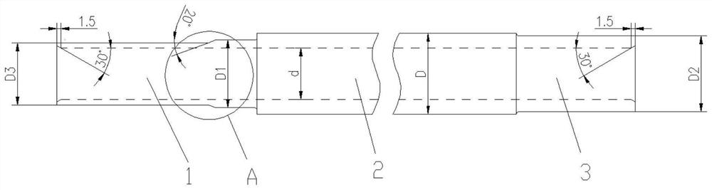 A manufacturing process of a wear-resistant and corrosion-resistant central water pipe for the rocker arm of a coal mining machine