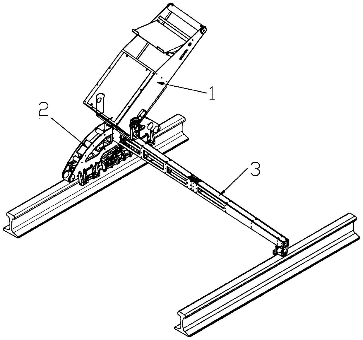 Railway steel rail head flaw detection vehicle and usage method thereof