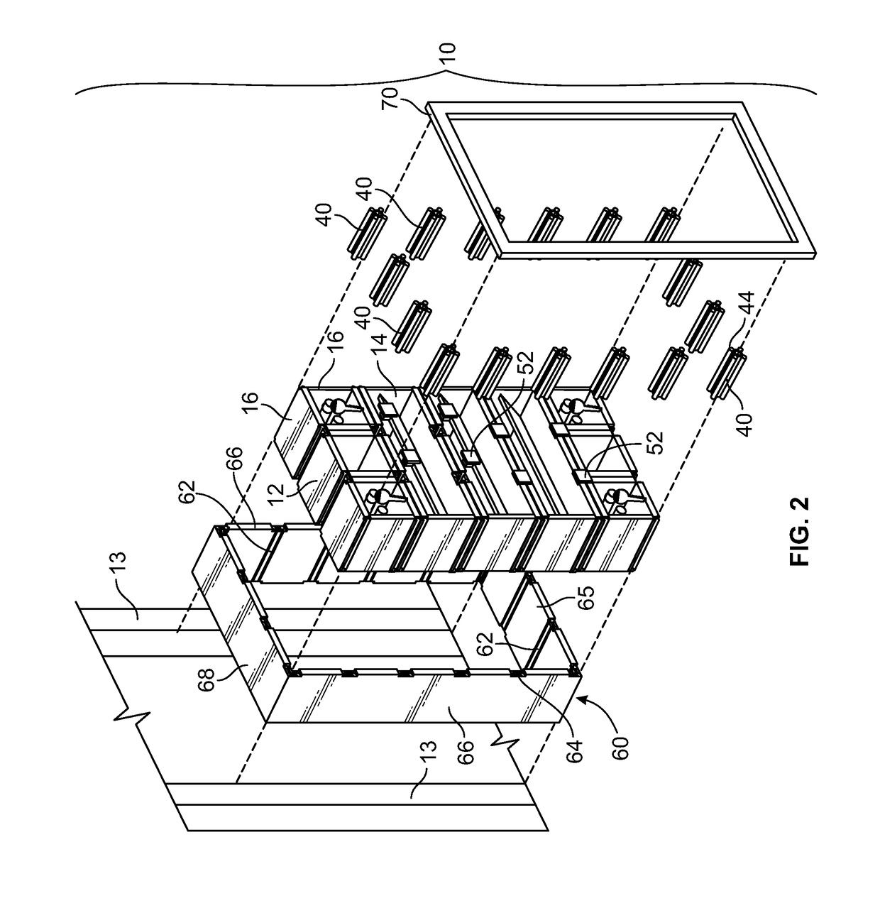 Modular organization system and means of interconnection and support