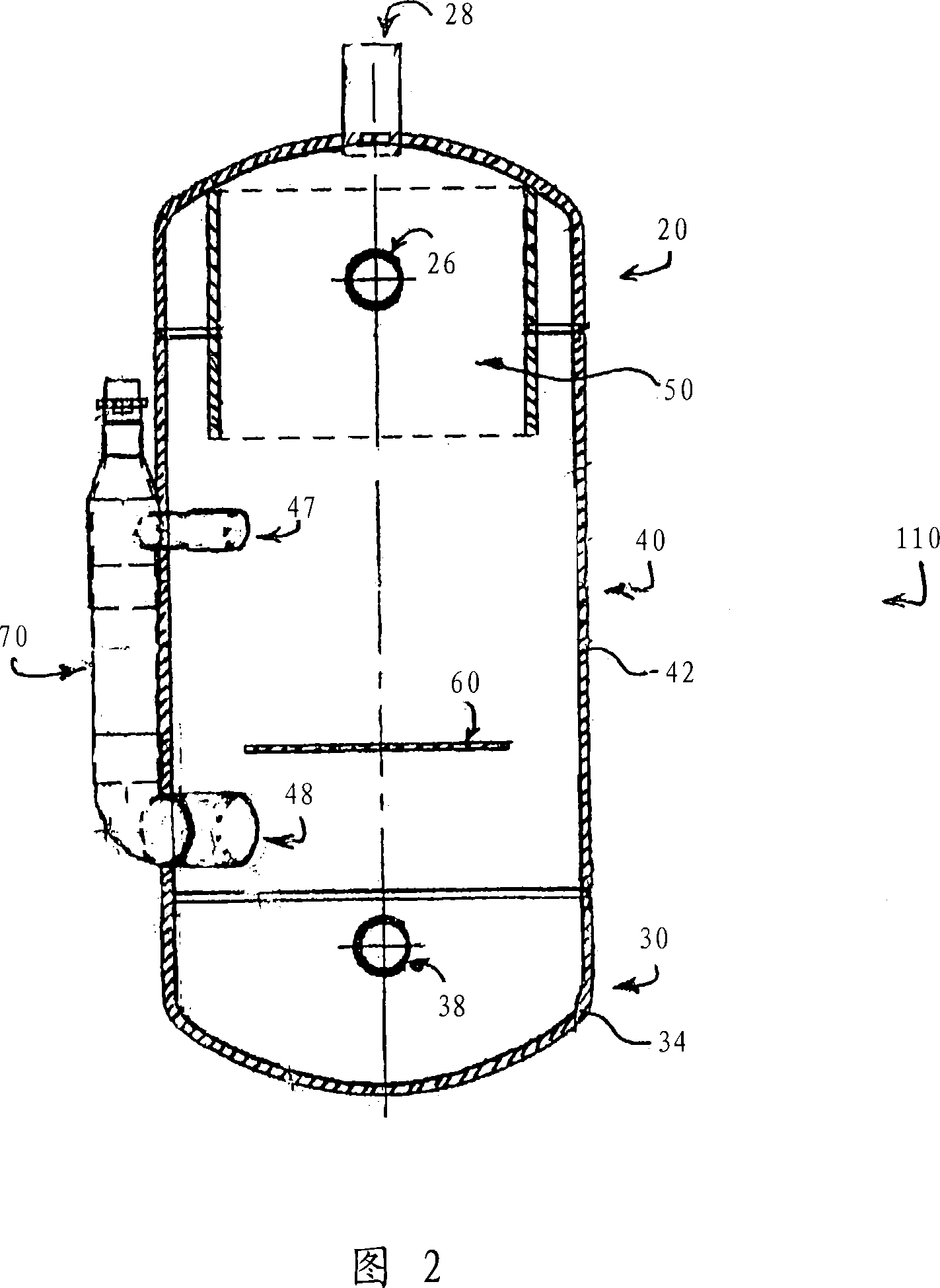 Flash tank for economizer refrigeration systems