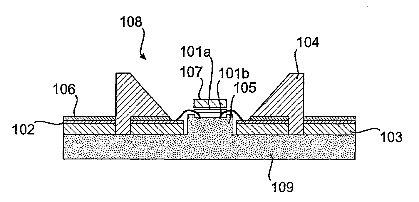 High power light-emitting diode package comprising substrate having beacon