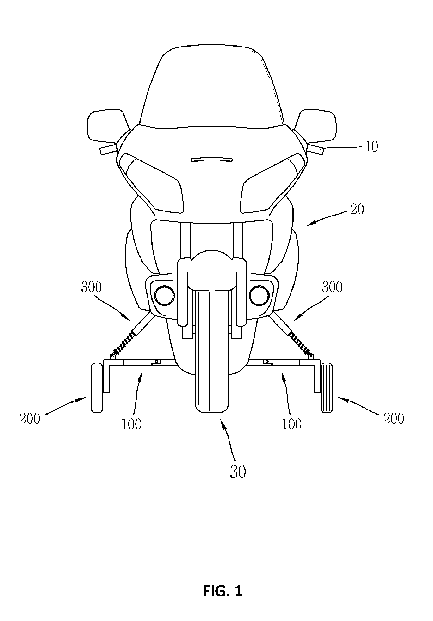 Safety apparatus for motorcycle