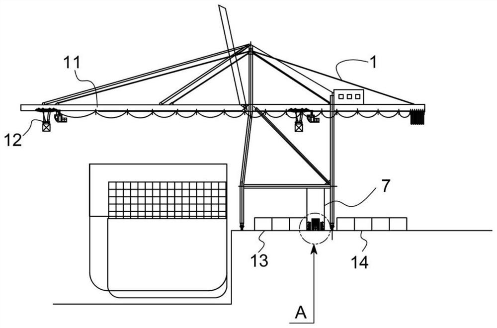 Automatic container wharf padlock unlocking system