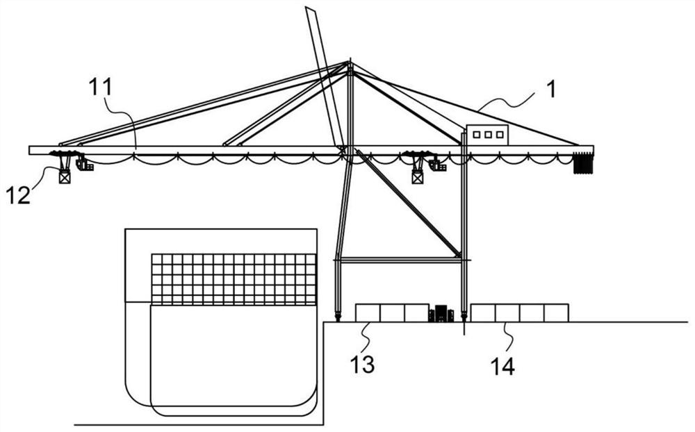 Automatic container wharf padlock unlocking system