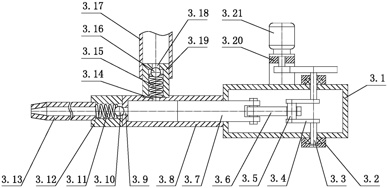 Baking device with automatic feeding effect