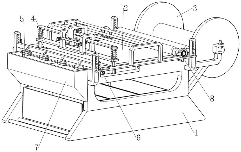 A glass fiber yarn auxiliary cutting device