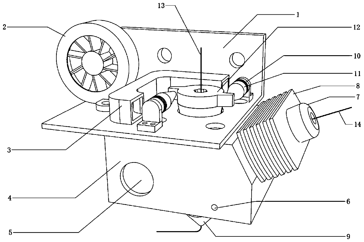 Ultrasonic auxiliary impregnation composite material 3D printing device