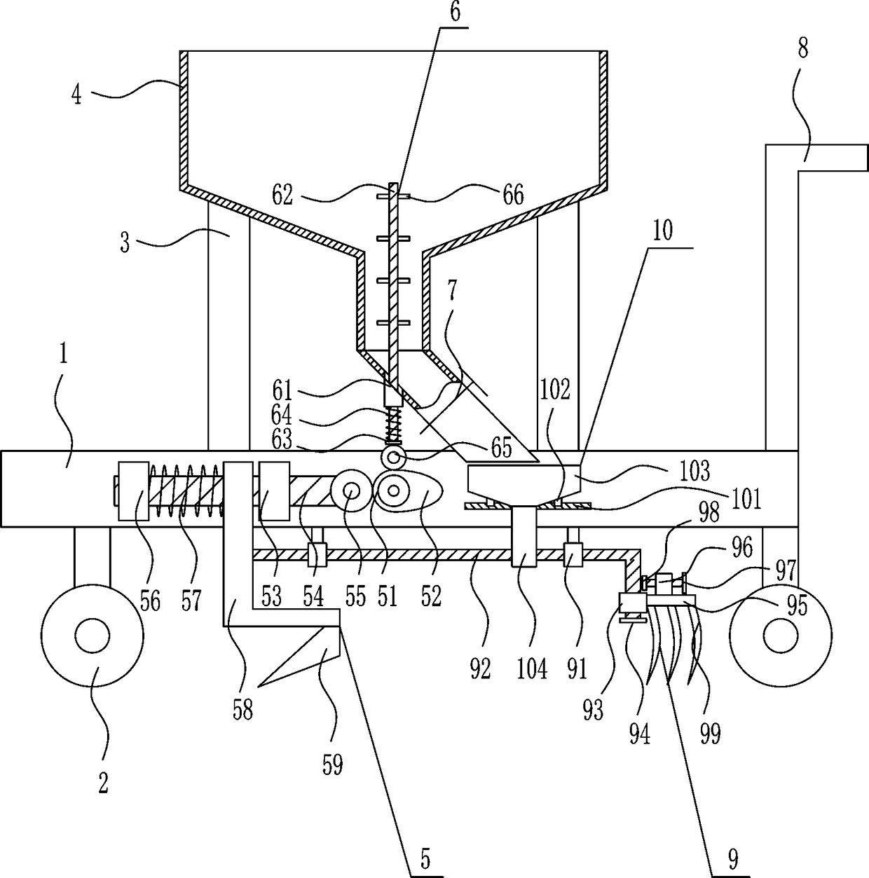 Agricultural fertilization device for vegetable fields