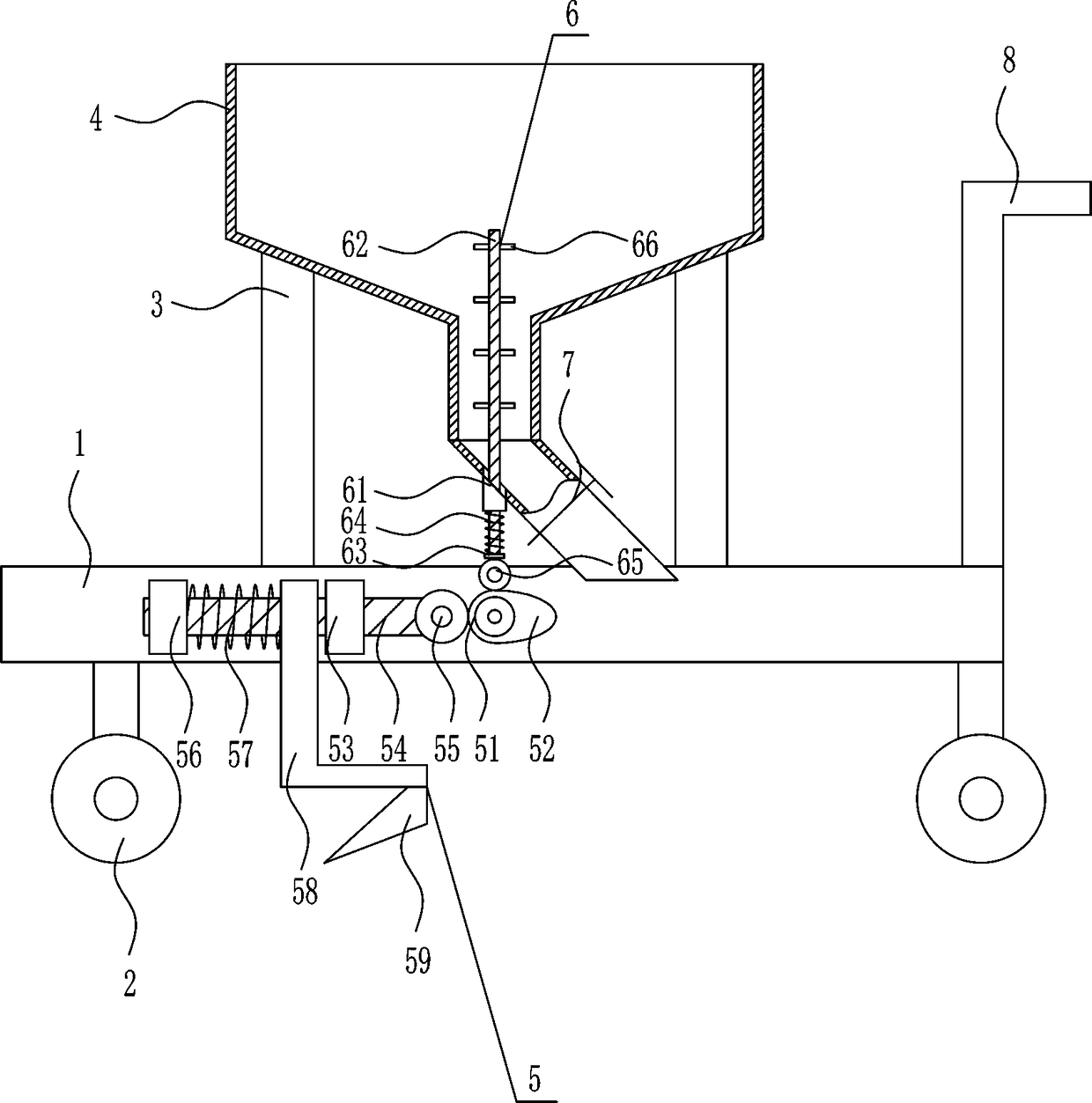 Agricultural fertilization device for vegetable fields