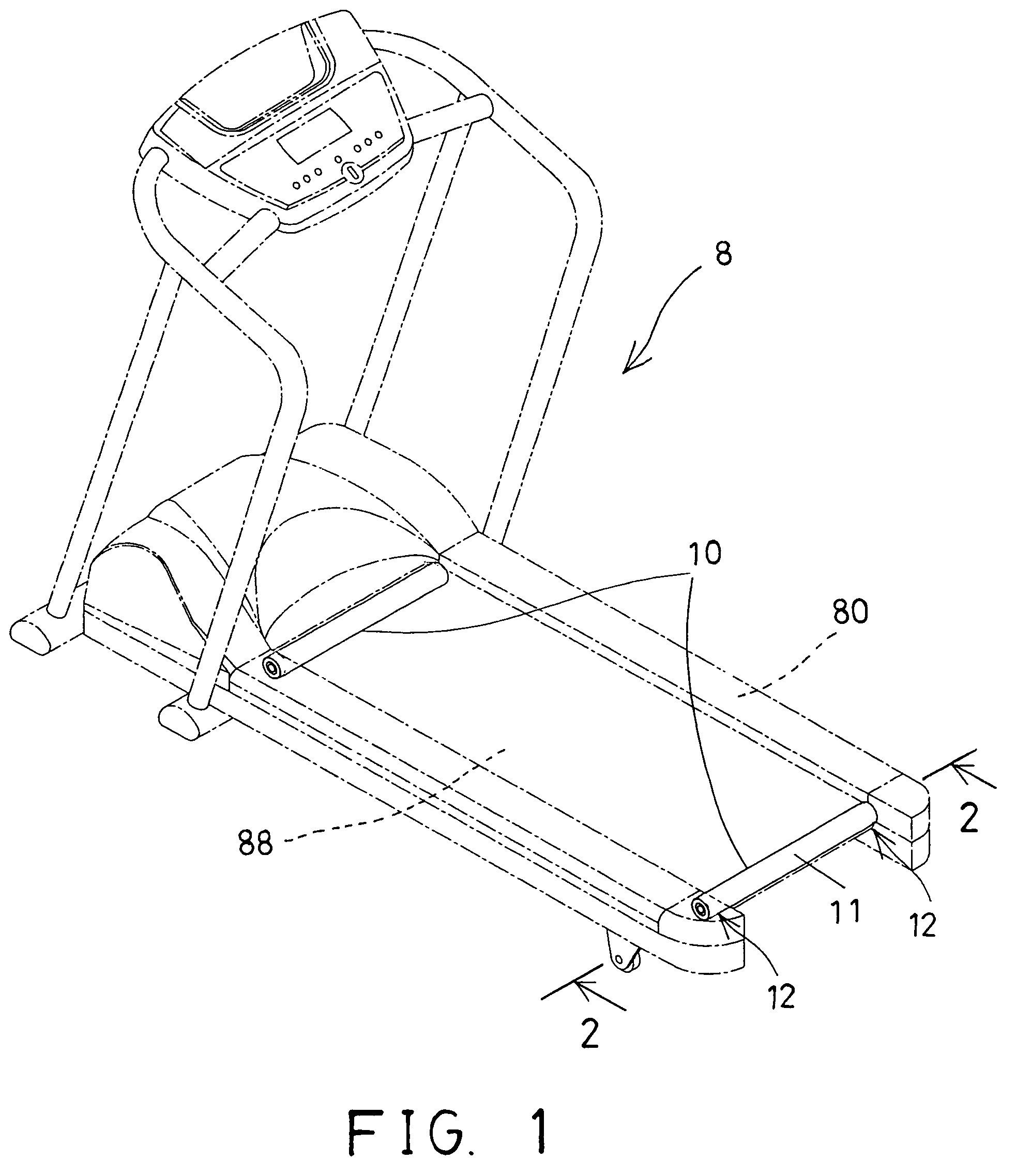 Treadmill roller device having bearing