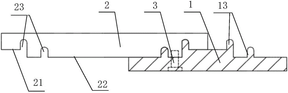 Connection structure, floor block assembly and floor