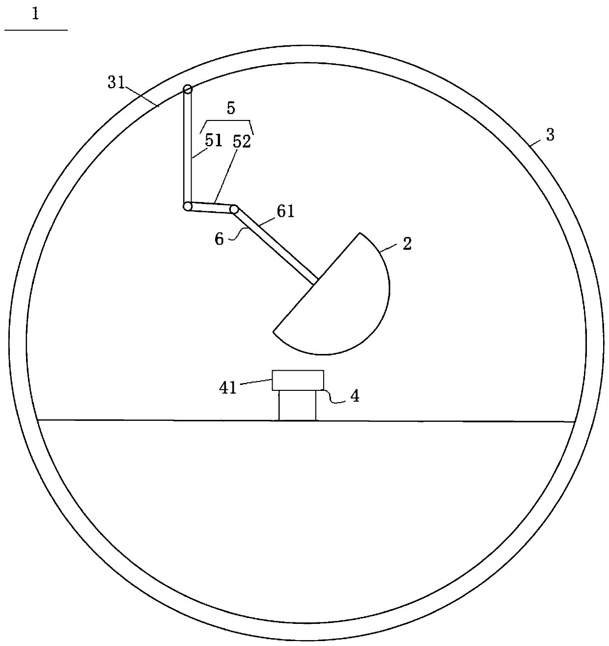 Hemispherical glass outer surface film coating device and method