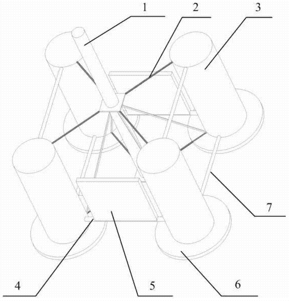 Semi-submersible type wave energy and wind energy comprehensive utilization device