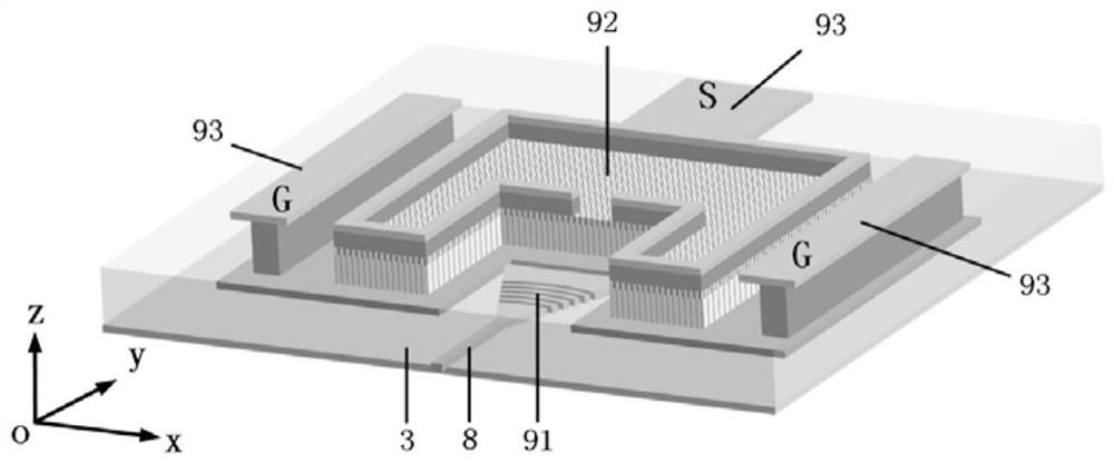 Laser radar detection device based on lens and integrated beam transceiver