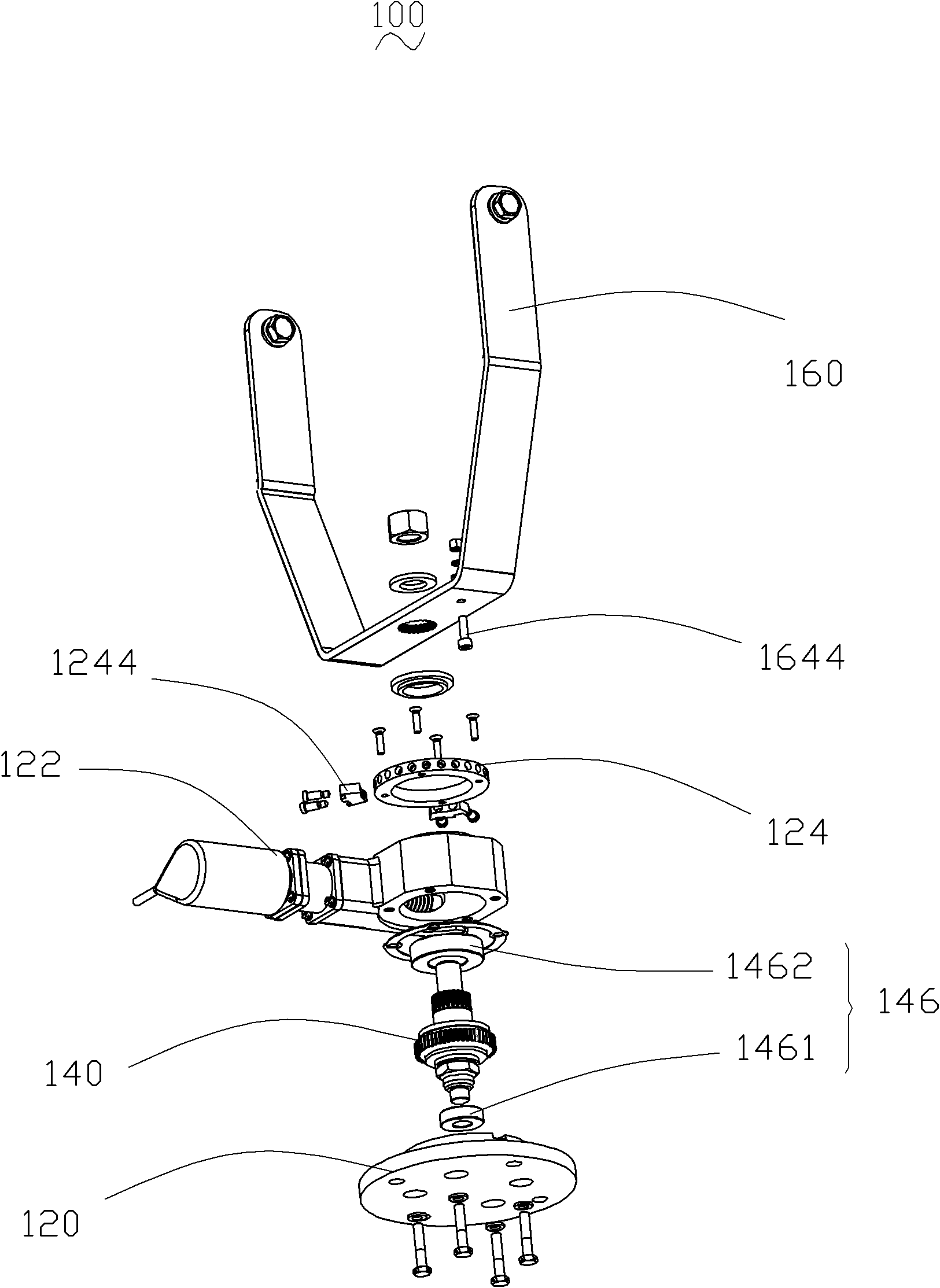 Rotary limiting device and lamp