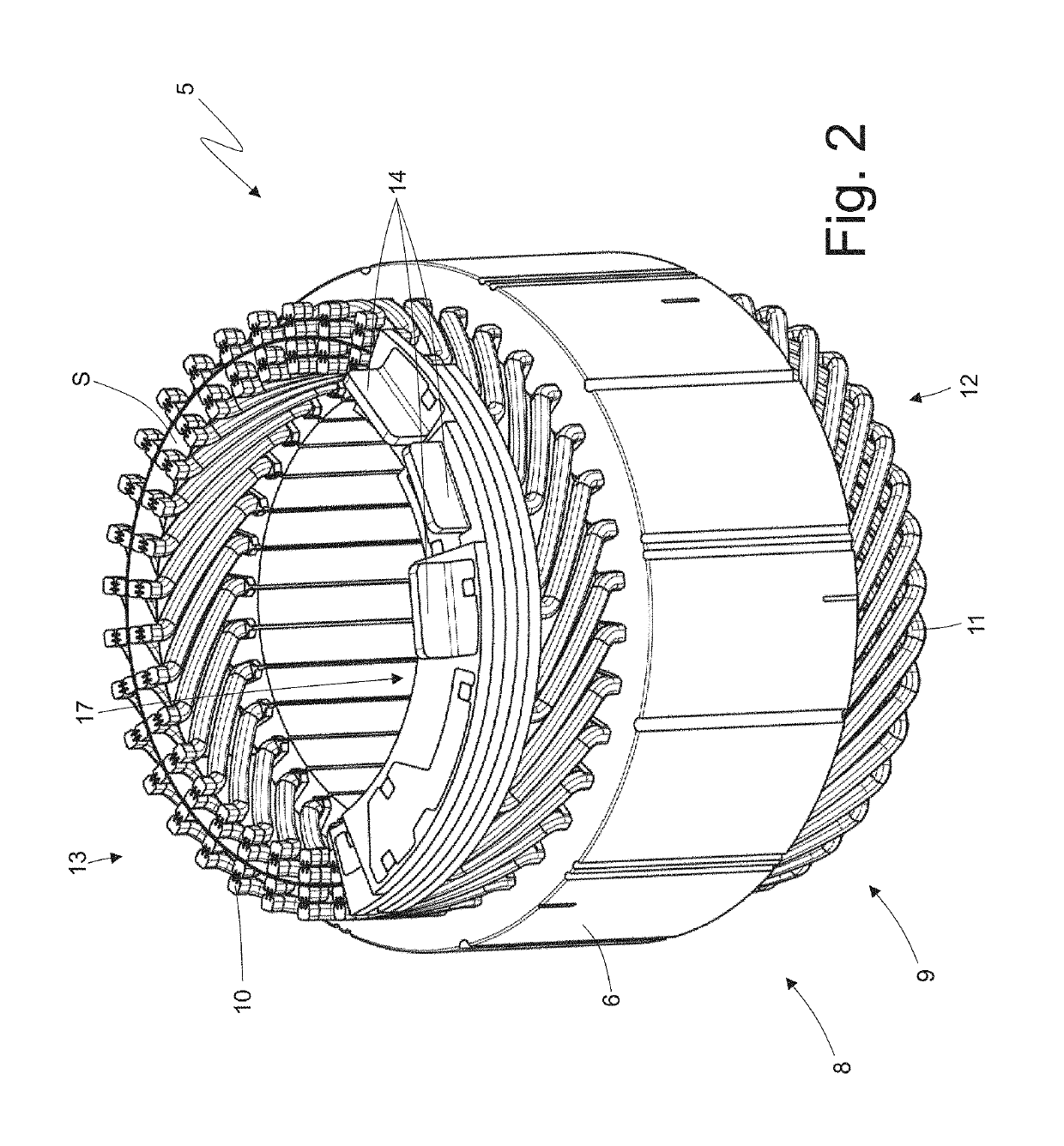 Method to construct an electric machine having a stator winding with rigid bars