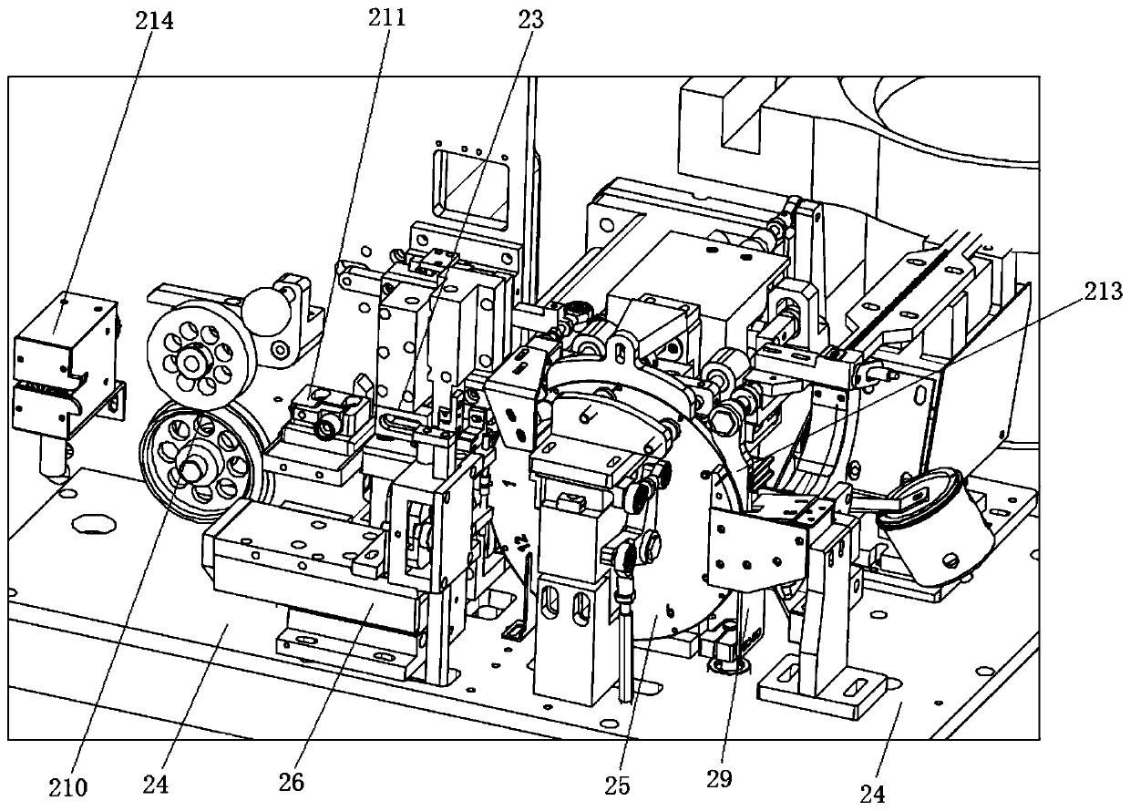 A capacitor nailing and winding device