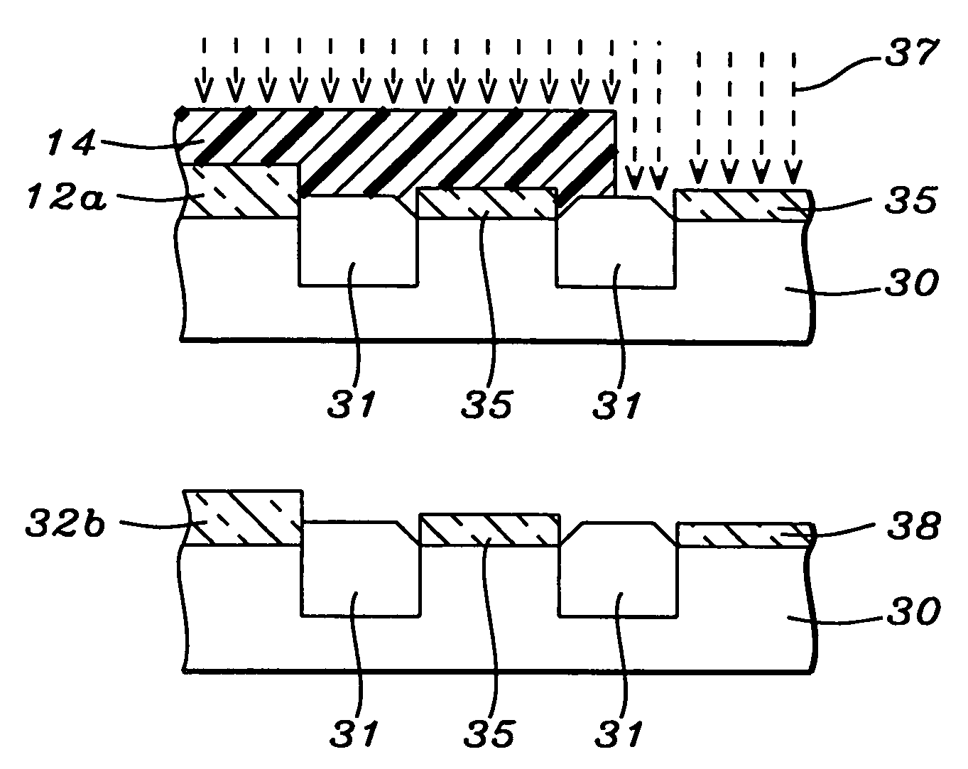 Method of generating multiple oxides by plasma nitridation on oxide