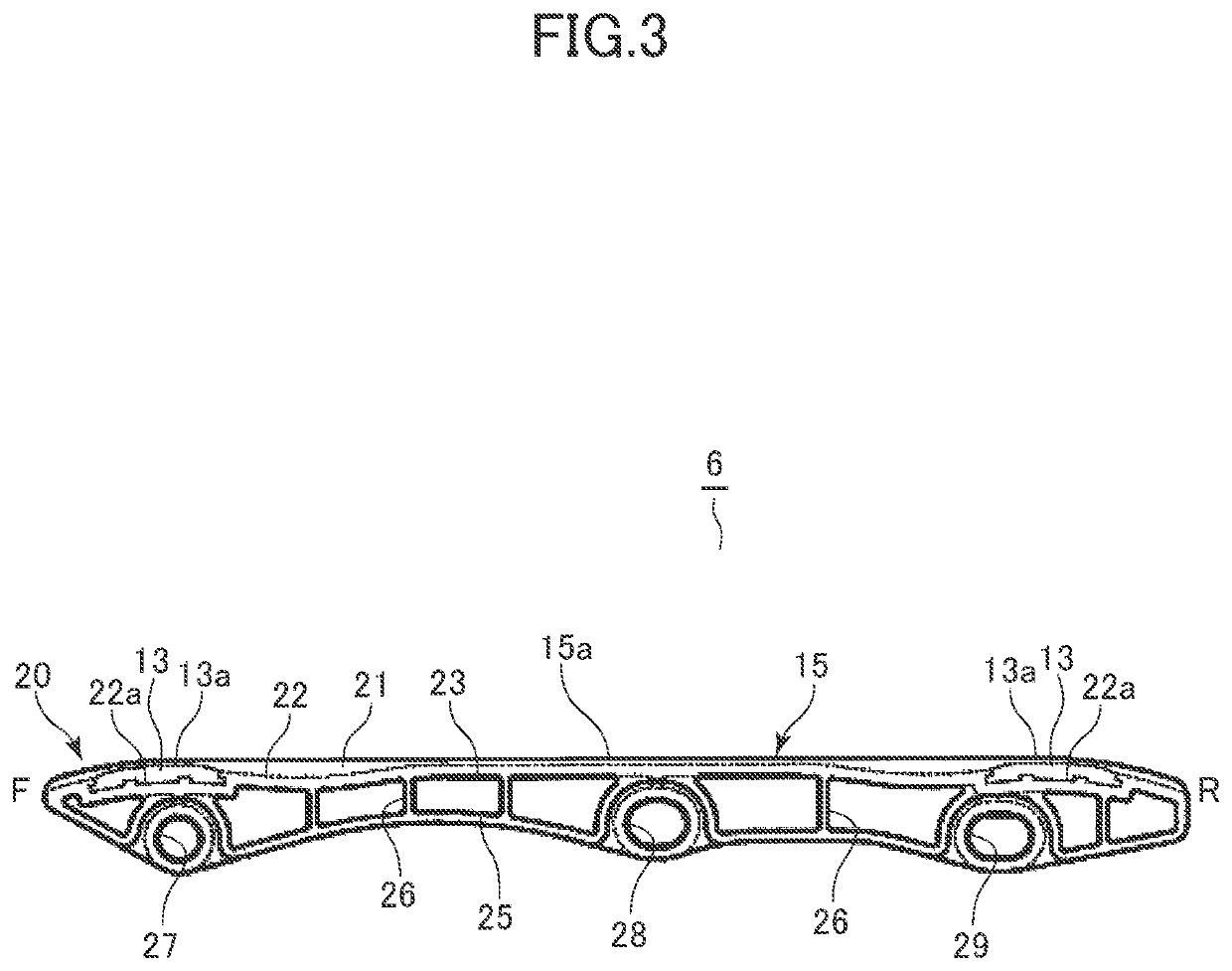 Chain guide and chain transmission device using same